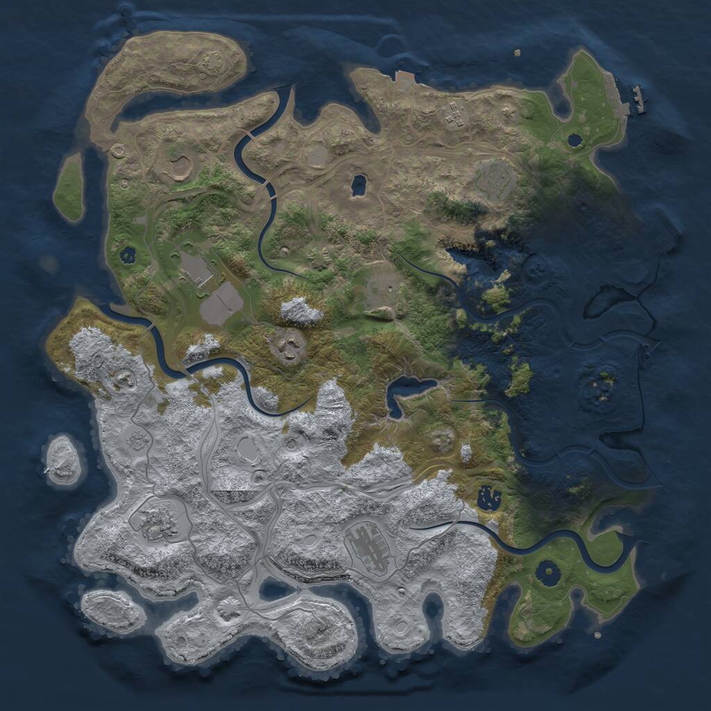 Rust Map: Procedural Map, Size: 4250, Seed: 1273723970, 15 Monuments