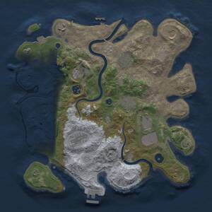 Thumbnail Rust Map: Procedural Map, Size: 3500, Seed: 171835, 15 Monuments