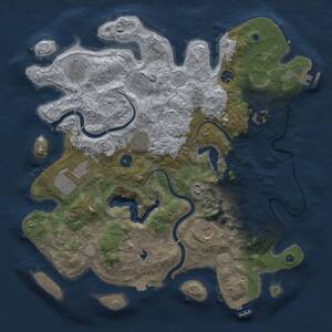 Thumbnail Rust Map: Procedural Map, Size: 4000, Seed: 443589135, 15 Monuments