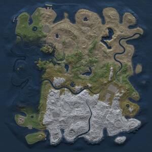 Thumbnail Rust Map: Procedural Map, Size: 4500, Seed: 1318638349, 15 Monuments