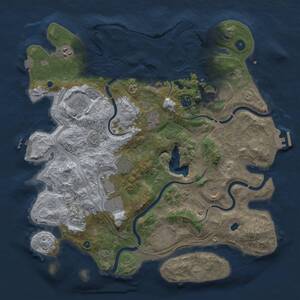 Thumbnail Rust Map: Procedural Map, Size: 4250, Seed: 450907756, 17 Monuments