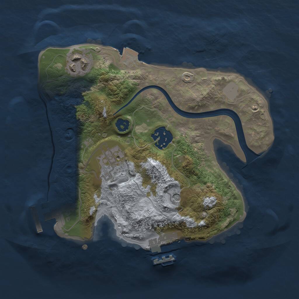 Rust Map: Procedural Map, Size: 2200, Seed: 736281, 7 Monuments