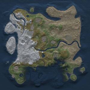 Thumbnail Rust Map: Procedural Map, Size: 3750, Seed: 2009699831, 16 Monuments