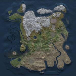 Thumbnail Rust Map: Procedural Map, Size: 3500, Seed: 1738445493, 14 Monuments