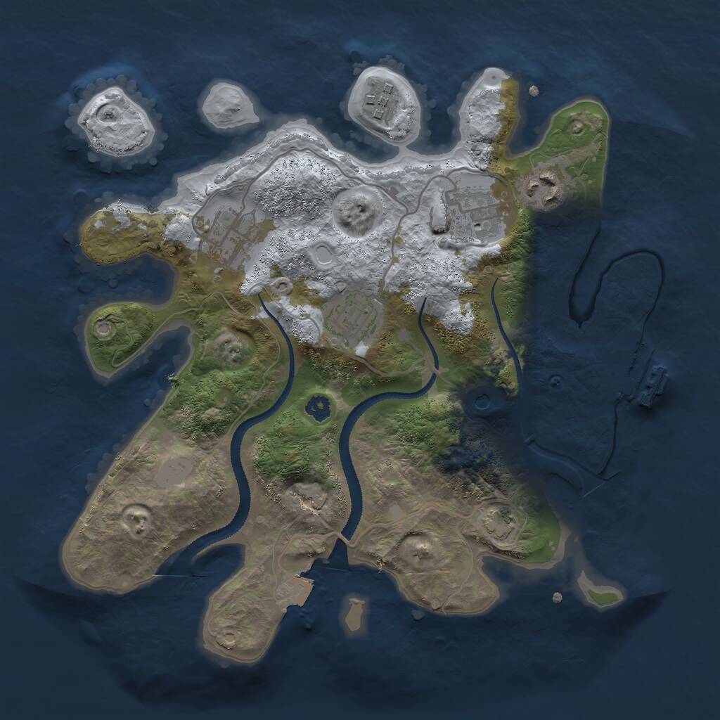Rust Map: Procedural Map, Size: 2900, Seed: 918567382, 9 Monuments