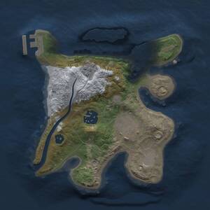 Thumbnail Rust Map: Procedural Map, Size: 2200, Seed: 445566, 5 Monuments