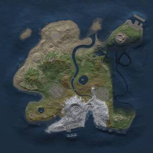 Thumbnail Rust Map: Procedural Map, Size: 2500, Seed: 401024302, 8 Monuments
