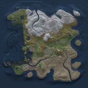 Thumbnail Rust Map: Procedural Map, Size: 3500, Seed: 209782191, 13 Monuments