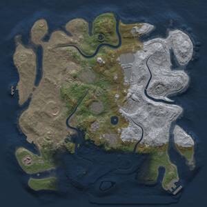 Thumbnail Rust Map: Procedural Map, Size: 3700, Seed: 224200296, 14 Monuments