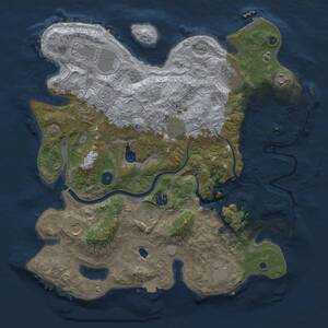 Thumbnail Rust Map: Procedural Map, Size: 4000, Seed: 2468135, 16 Monuments