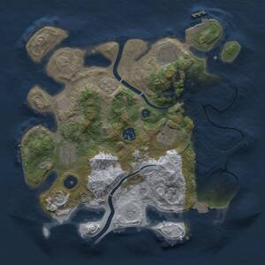 Thumbnail Rust Map: Procedural Map, Size: 3000, Seed: 329216081, 10 Monuments