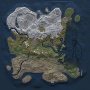 Thumbnail Rust Map: Procedural Map, Size: 3500, Seed: 290607, 13 Monuments