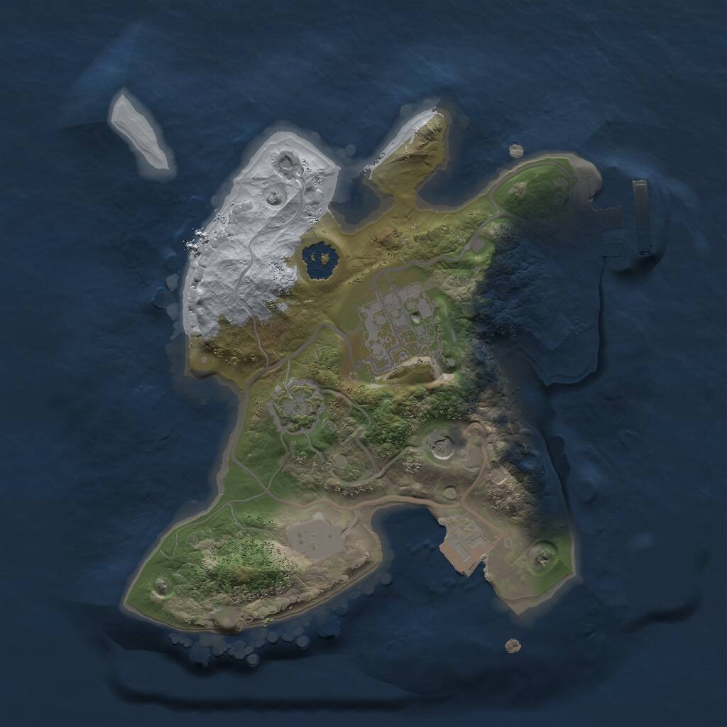 Rust Map: Procedural Map, Size: 2000, Seed: 780618286, 5 Monuments