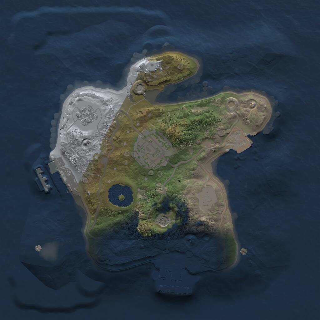 Rust Map: Procedural Map, Size: 2000, Seed: 589798, 6 Monuments