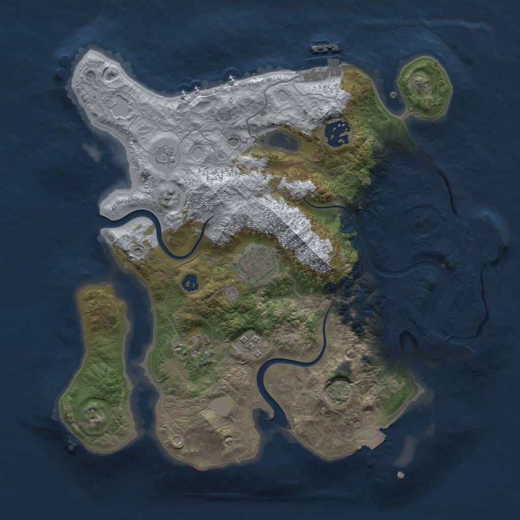 Rust Map: Procedural Map, Size: 3000, Seed: 881199756, 10 Monuments