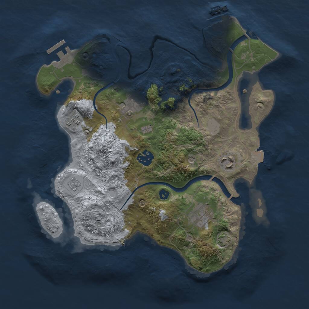 Rust Map: Procedural Map, Size: 2999, Seed: 32851, 11 Monuments