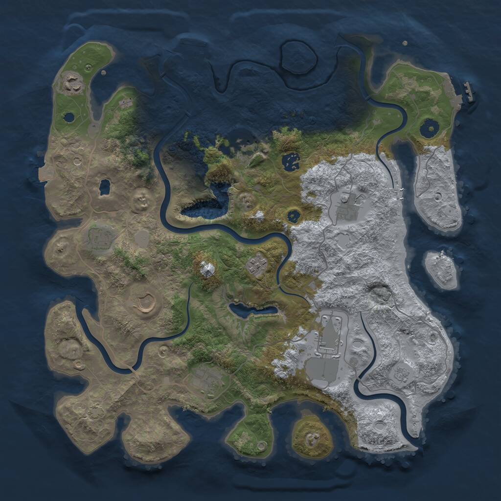 Rust Map: Procedural Map, Size: 4000, Seed: 994920785, 15 Monuments
