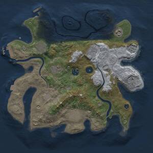 Thumbnail Rust Map: Procedural Map, Size: 3250, Seed: 1635232532, 13 Monuments