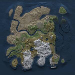 Thumbnail Rust Map: Procedural Map, Size: 3000, Seed: 31917, 10 Monuments