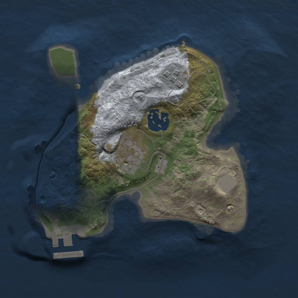 Rust Map: Procedural Map, Size: 2000, Seed: 784512, 5 Monuments