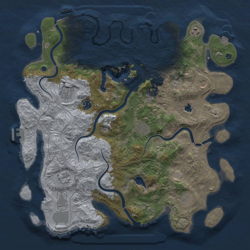 Rust Map: Procedural Map, Size: 4250, Seed: 2020203, 16 Monuments