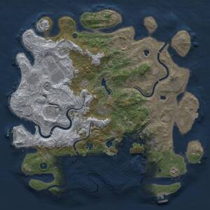 Thumbnail Rust Map: Procedural Map, Size: 4500, Seed: 646865566, 17 Monuments