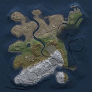 Thumbnail Rust Map: Procedural Map, Size: 2500, Seed: 91783, 8 Monuments