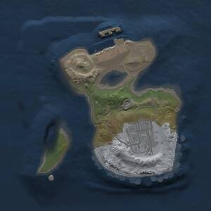 Thumbnail Rust Map: Procedural Map, Size: 1500, Seed: 69977523, 3 Monuments