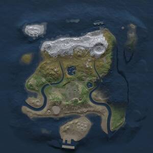 Thumbnail Rust Map: Procedural Map, Size: 2500, Seed: 23012002, 7 Monuments