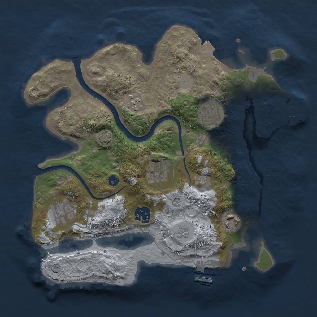 Rust Map: Procedural Map, Size: 2900, Seed: 638795368, 12 Monuments