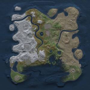 Thumbnail Rust Map: Procedural Map, Size: 3500, Seed: 834271820, 15 Monuments