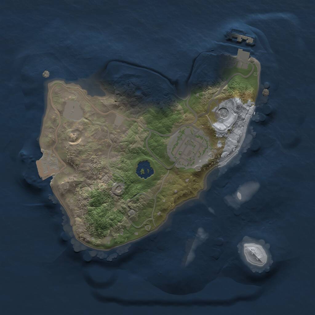 Rust Map: Procedural Map, Size: 1800, Seed: 1854417516, 4 Monuments