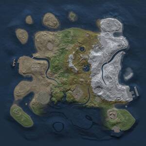 Thumbnail Rust Map: Procedural Map, Size: 3000, Seed: 56358, 11 Monuments