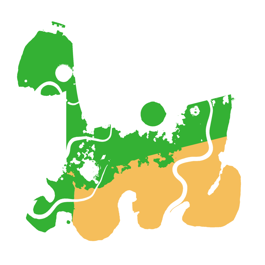Biome Rust Map: Procedural Map, Size: 2870, Seed: 1