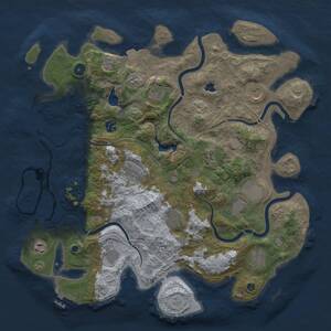 Thumbnail Rust Map: Procedural Map, Size: 4250, Seed: 17929, 17 Monuments
