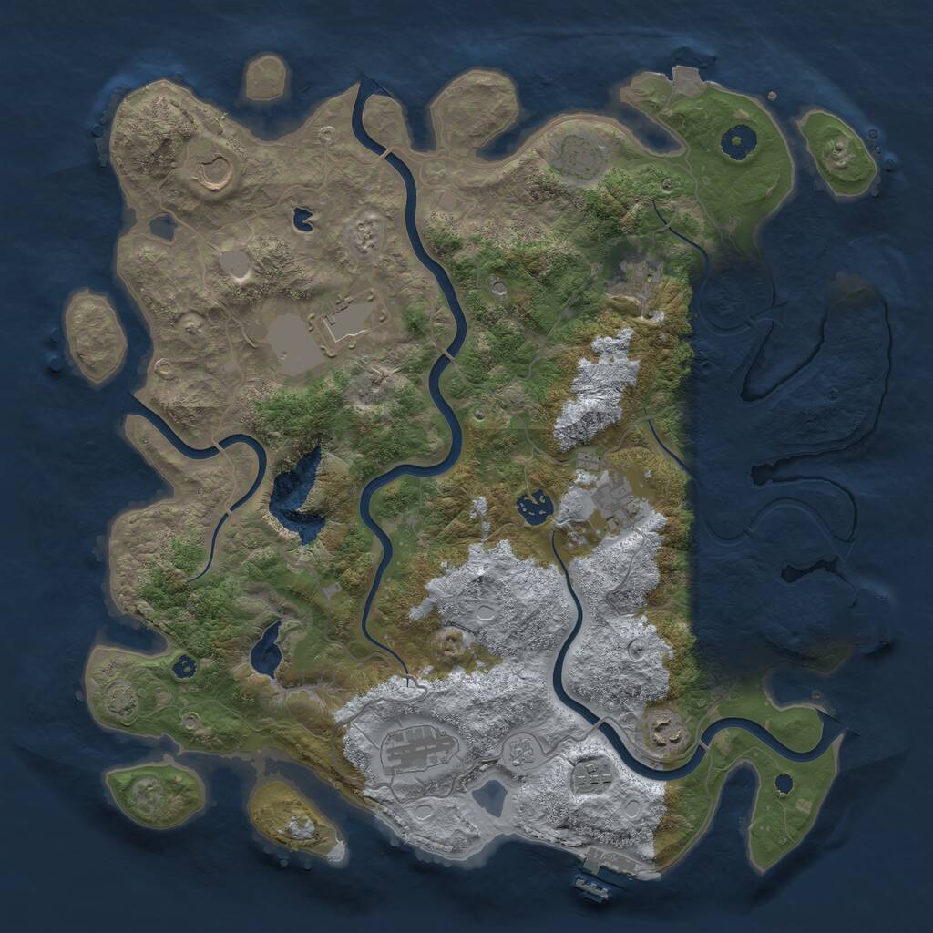 Rust Map: Procedural Map, Size: 4100, Seed: 373618712, 15 Monuments