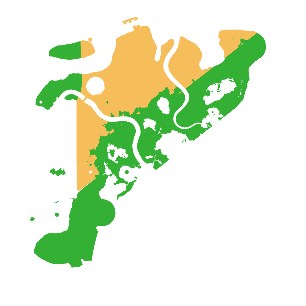 Biome Rust Map: Procedural Map, Size: 3000, Seed: 35991484