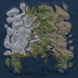 Thumbnail Rust Map: Procedural Map, Size: 4800, Seed: 663760268, 15 Monuments