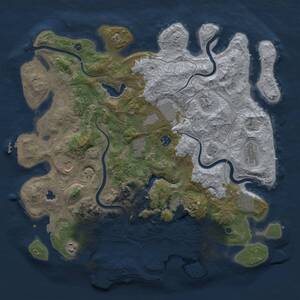 Thumbnail Rust Map: Procedural Map, Size: 4250, Seed: 385397248, 16 Monuments