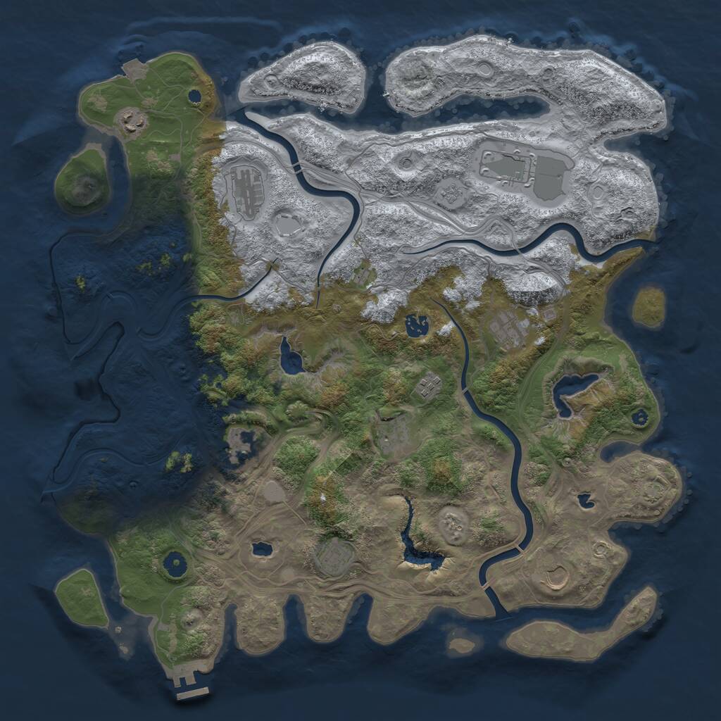 Rust Map: Procedural Map, Size: 4500, Seed: 87583452, 15 Monuments