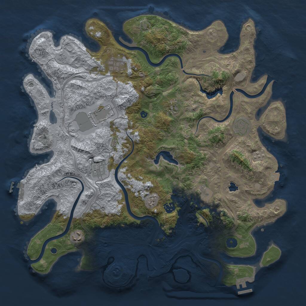 Rust Map: Procedural Map, Size: 4250, Seed: 20260418, 15 Monuments