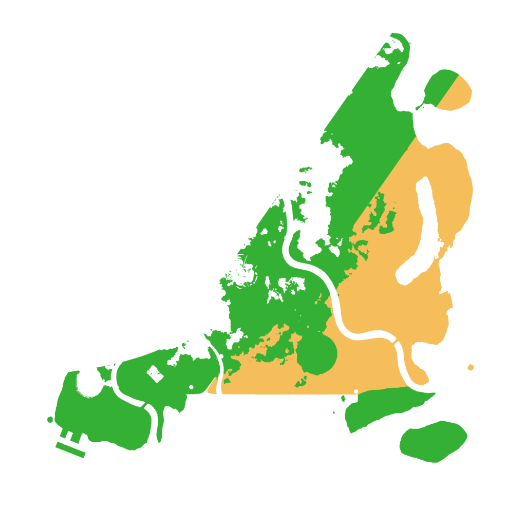 Biome Rust Map: Procedural Map, Size: 3500, Seed: 52487889