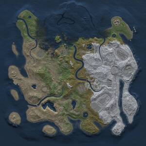Thumbnail Rust Map: Procedural Map, Size: 4000, Seed: 922210132, 14 Monuments