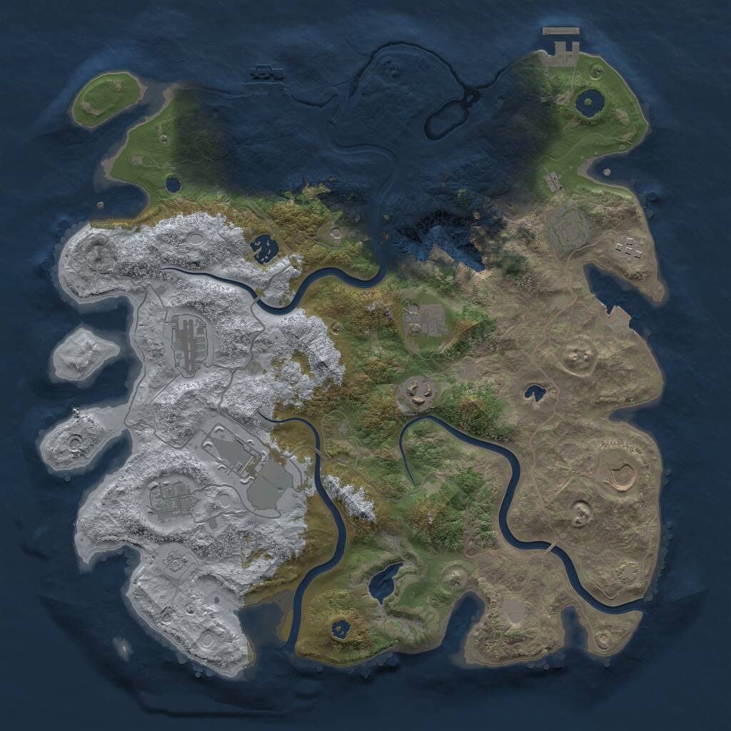 Rust Map: Procedural Map, Size: 4000, Seed: 226527033, 15 Monuments