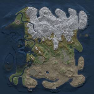Thumbnail Rust Map: Procedural Map, Size: 4000, Seed: 1101022473, 16 Monuments