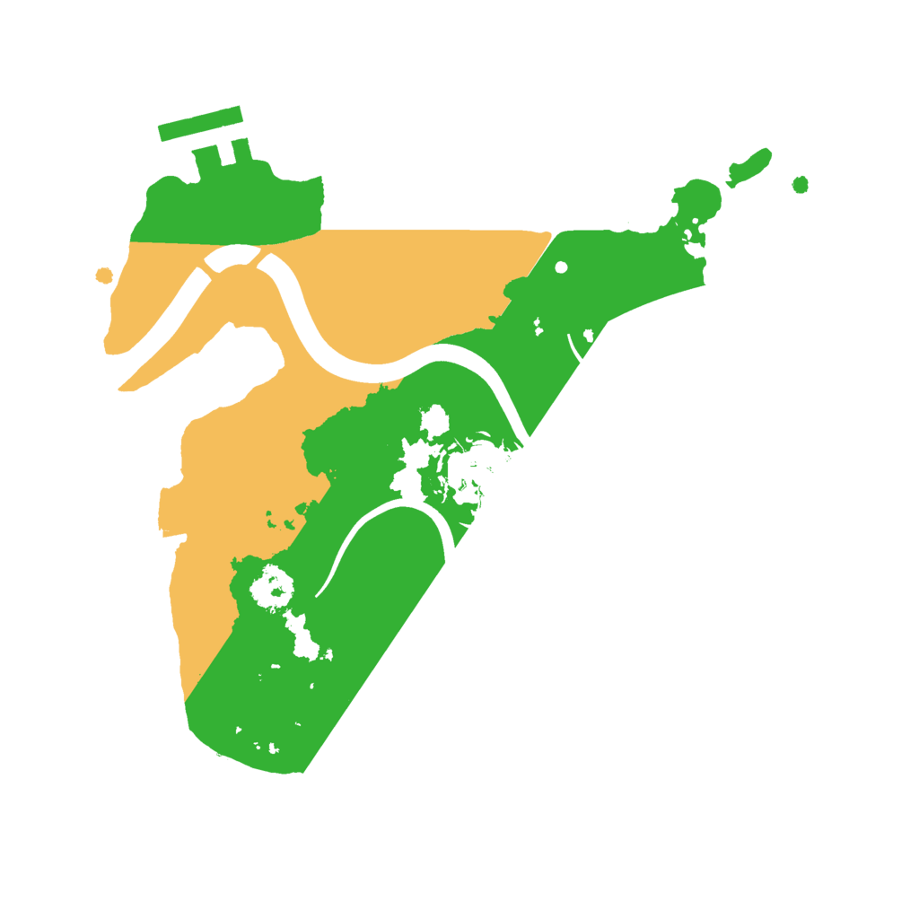 Biome Rust Map: Procedural Map, Size: 2200, Seed: 1539656085