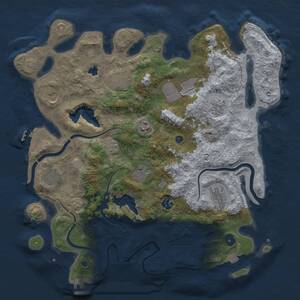 Thumbnail Rust Map: Procedural Map, Size: 4000, Seed: 568171539, 16 Monuments