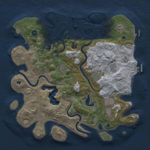 Thumbnail Rust Map: Procedural Map, Size: 4000, Seed: 2114310109, 14 Monuments