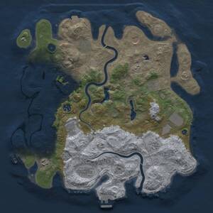 Thumbnail Rust Map: Procedural Map, Size: 4000, Seed: 1481304942, 17 Monuments