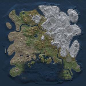Thumbnail Rust Map: Procedural Map, Size: 4000, Seed: 635164146, 16 Monuments